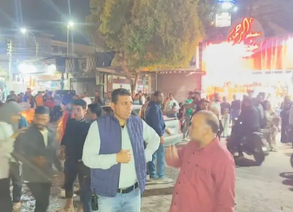 رئيس مدينة المنيا يعاين موقع حريق بمخبز سياحي بمنطقة أبوعرب