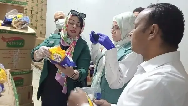 ضبط 568 كجم أغذية فاسدة والتحفظ على 400 كجم دواجن مشتبها في صلاحيتها