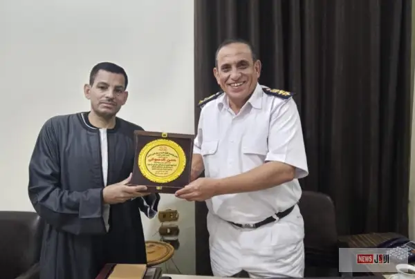 تكريم العقيد حسن الدسوقي نائب مأمور مركز شرطة المنيا تقديرًا لجهوده في دعم الأمن والاستقرار