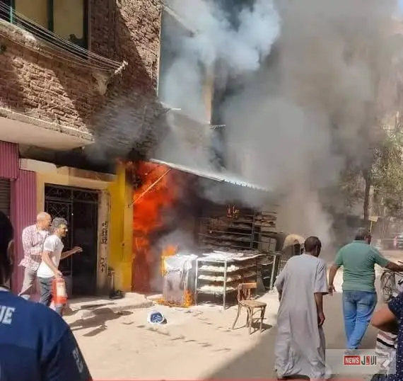 إخماد حريق اندلع داخل مخبز بالمنيا