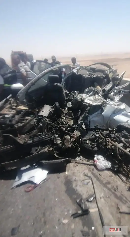 حادث طريق الجيش بالمنيا.. تحطم سيارة بالكامل بعد مصرع طبيبة وطفليها وسائقها أثناء العودة من القاهرة