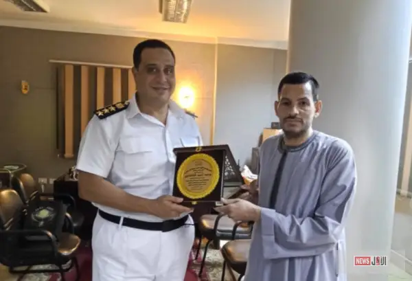 تكريم العميد محمد أحمد الطنطاوي مأمور قسم شرطة المنيا تقديرًا لجهوده الأمنية