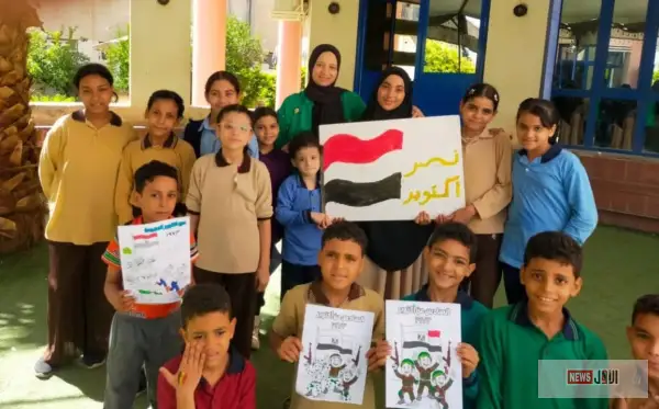 مكتبة مصر العامة بالمنيا تنظم ورشة تلوين عن حرب أكتوبر ضمن احتفالات النصر المجيد